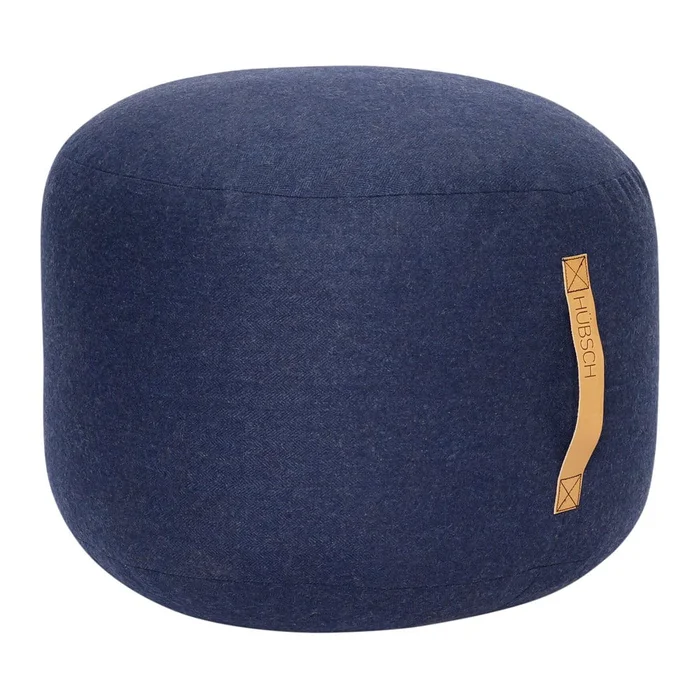Tmavě modrý puf Hübsch Zerio 50 cm
