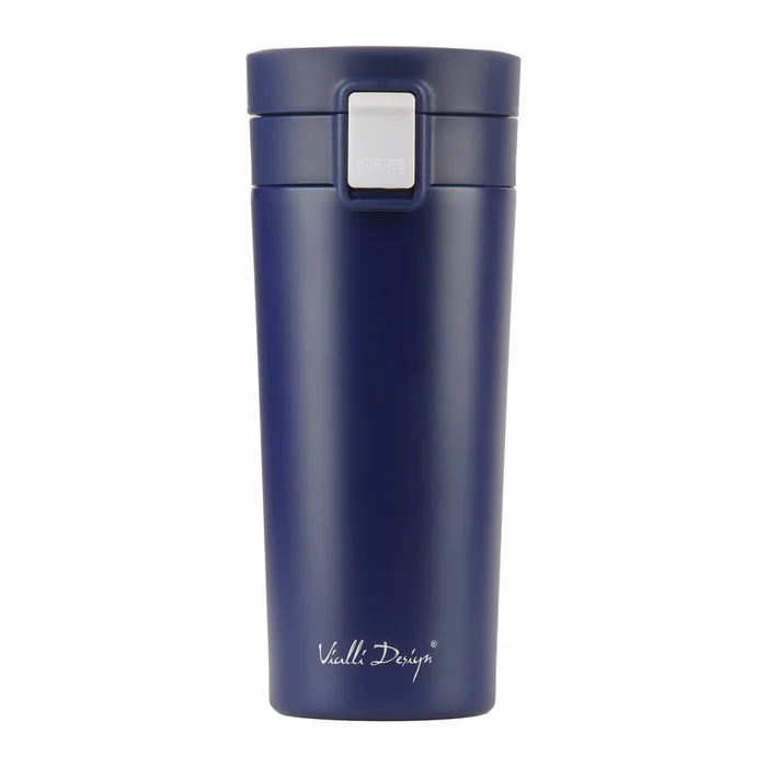 Tmavě modrý termohrnek Vialli Design Fuori 400 ml