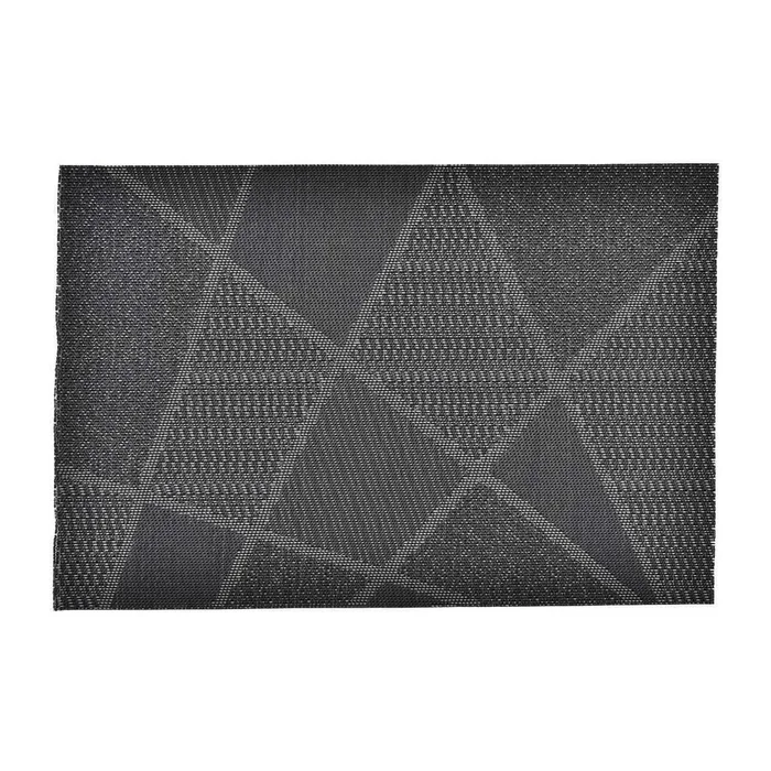 Tmavě šedé látkové prostírání set 2 kusy 30x45 cm Evita