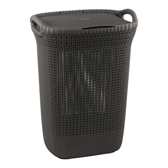 Tmavě šedý koš na prádlo Curver Knit Hamper 57 l