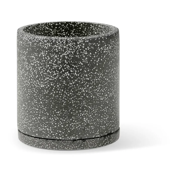 Tmavě šedý květináč Bonami Selection Terrazzo, 34 cm