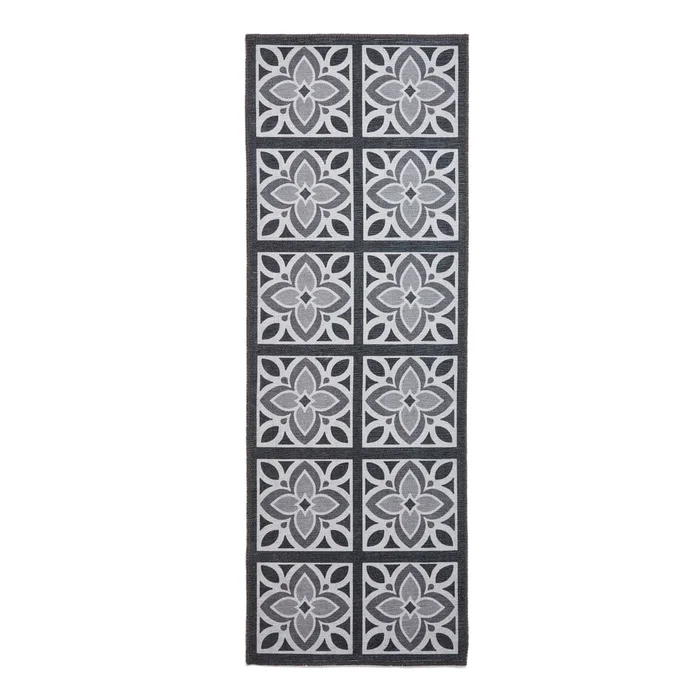 Tmavě šedý pratelný běhoun Victoria Grey 76x230 cm