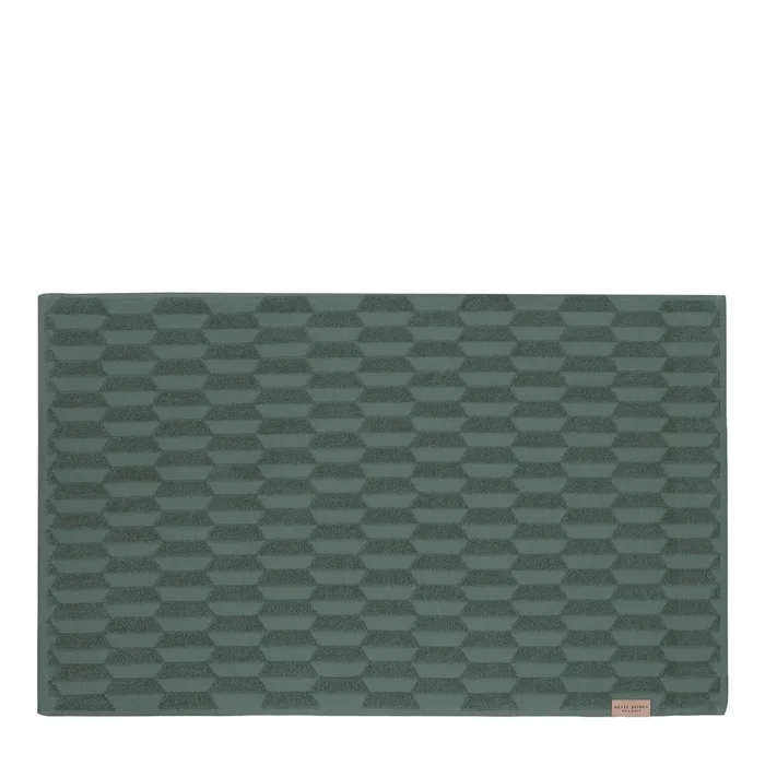 Tmavě zelená koupelnová předložka Geo 50x80 cm