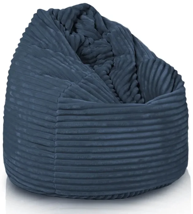Tmavomodrý Velvet Mega Sedací Vak Primabag