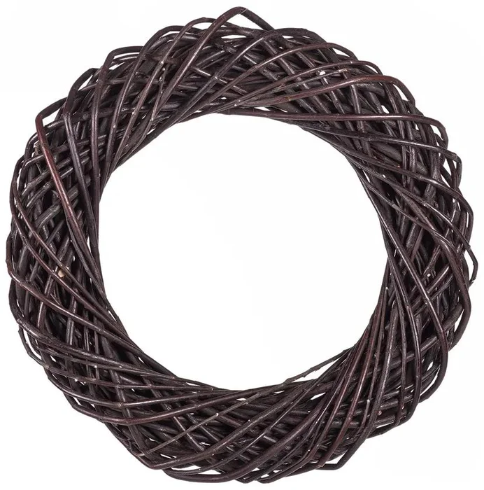 Tmavý proutěný věnec Merano 35 cm