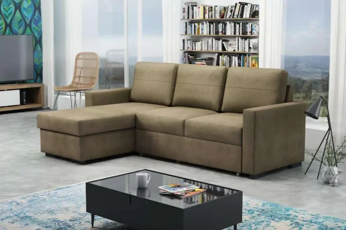 Tomáš rohová sedací souprava, světle hnědá