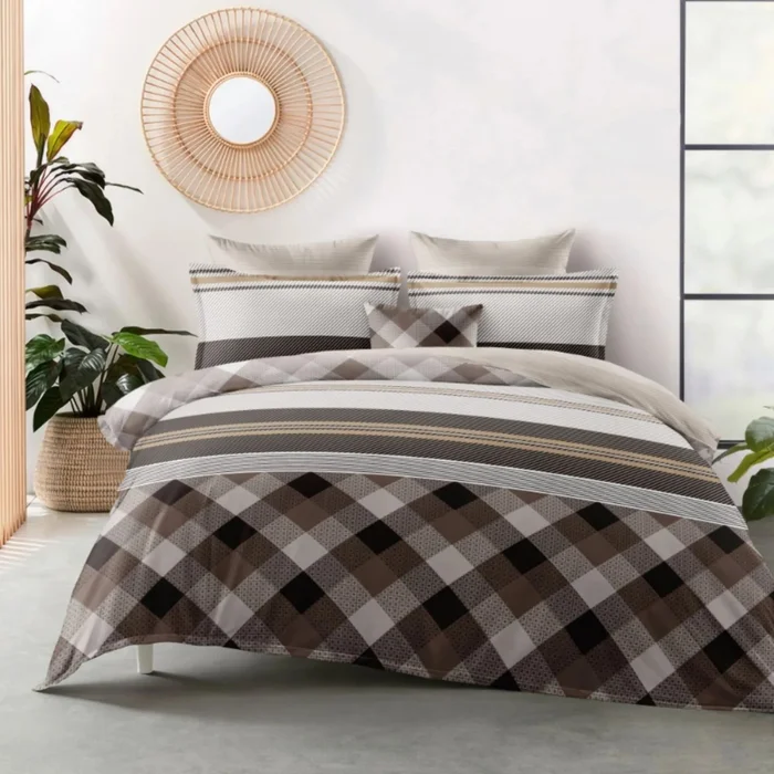 Třídílné flanelové povlečení Aron 200x140 cm + 90x70 cm TiaHome