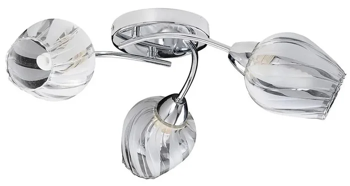 Trojité stropní svítidlo Danila Rabalux E27/60W - Chrom a sklo