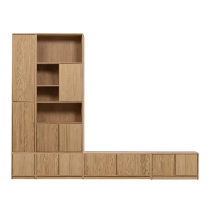 TV sestava Dub Přirozená 304x243 cm