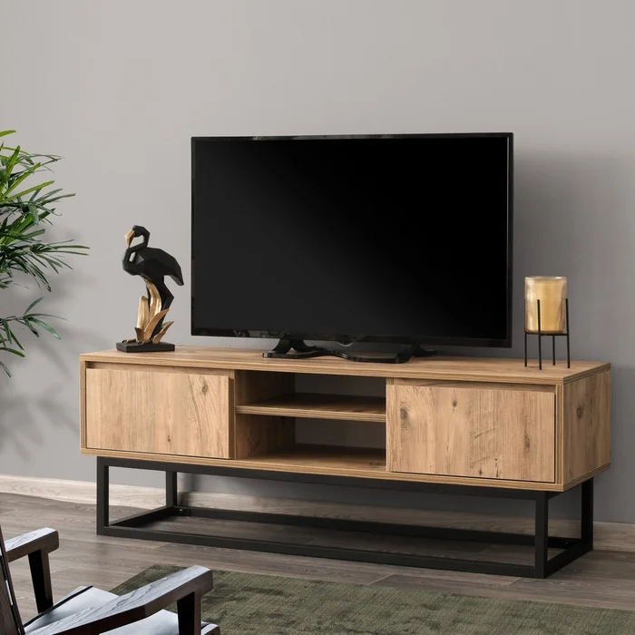 TV stolek ALERON 140 cm černá/borovice
