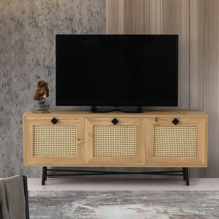 TV stolek Almond 140 cm dub/černá