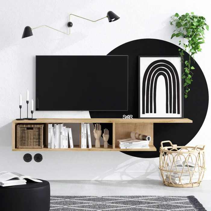 TV stolek CALLIDORA – dub safírový
