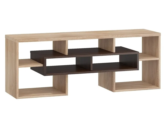 TV stolek DORINDA, dub sonoma tmavý/dub sonoma, 127×48×38 cm