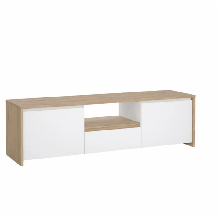 TV stolek dub hickory/bílý lesk NEXT 50315