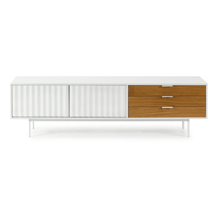 TV stolek Sierra dub bílý přírodní 180x52 cm