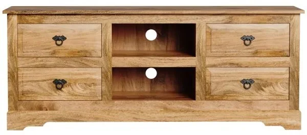 TV stolek z masivního manga Guru 150x60x45 v přírodní úpravě
