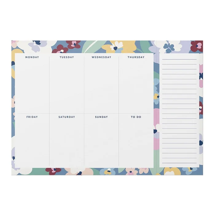 Týdenní plánovač Busy B s květinovým motivem