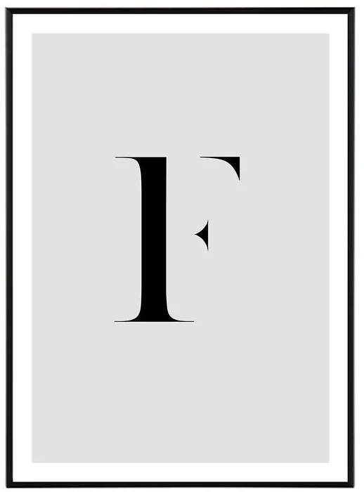 Typografický obraz Letter F 30x40 cm