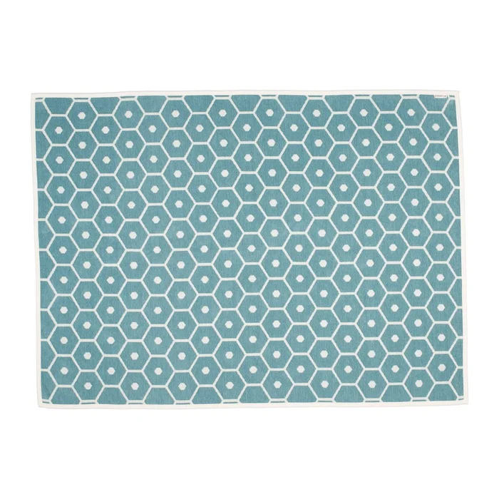 Tyrkysová deka s vlnou 140x180 cm Honey Turquoise