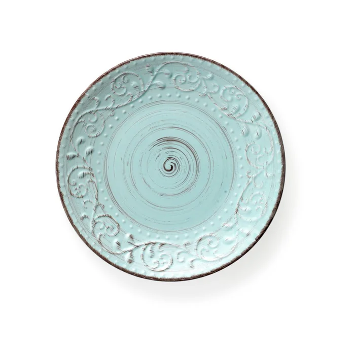 Tyrkysový keramický talíř Brandani Serendipity 27,5 cm
