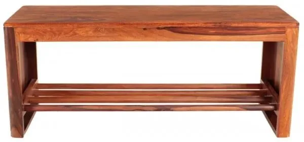 Úložná lavice z palisandrového dřeva Tina 120x50x40 - Rustikální elegance