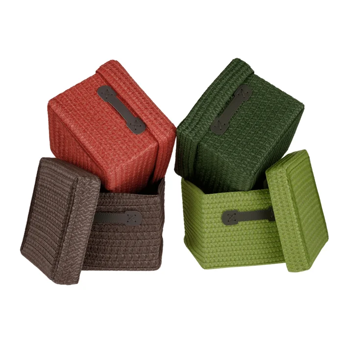 Úložné boxy set 4 ks TEMPO-KONDELA Iberis