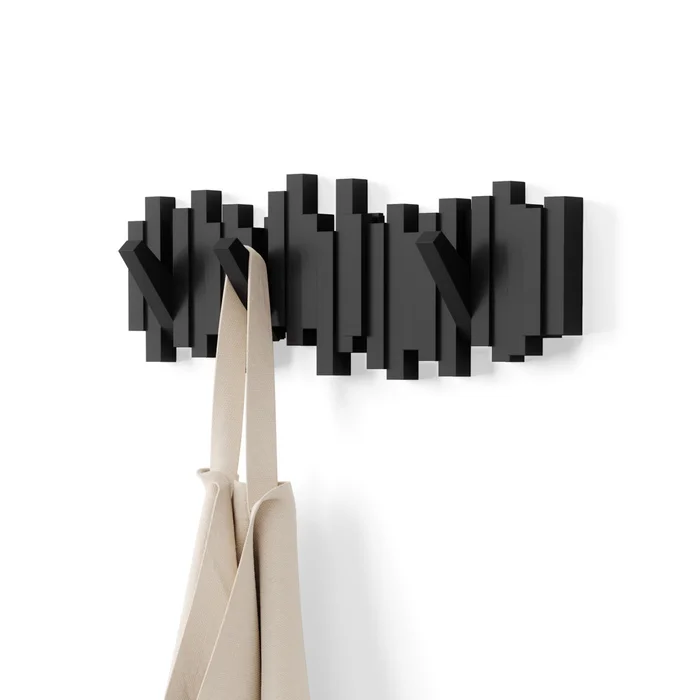 Umbra Sticks – sklápěný nástěnný věšák, černý