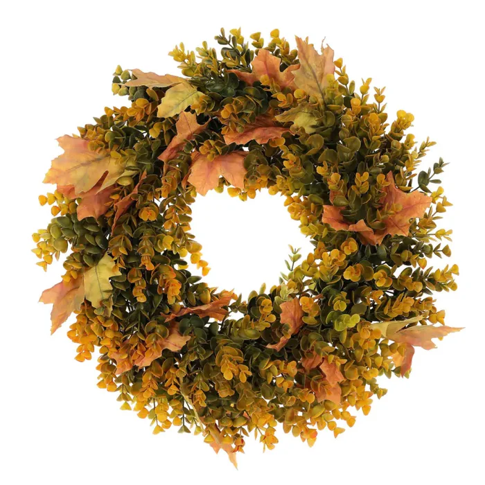Umělý věnec UKF004 OR-L, 50 cm