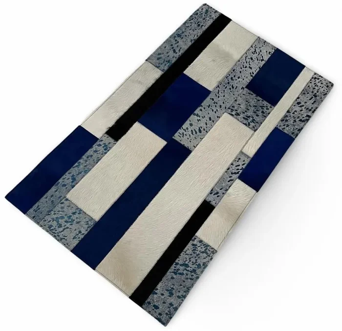 Unikátní kožený kobereček Holme Blue