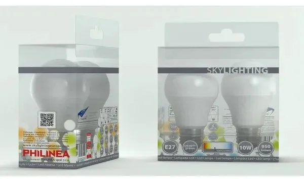 Úsporné LED žárovky SKYlighting A60-I27 10W, DUOPACK E27 4200K