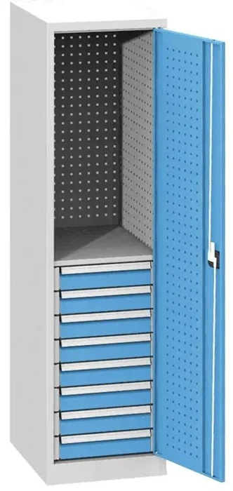 Úzká dílenská zásuvková skříň na nářadí KOVOS