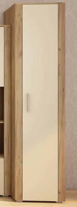 Úzká skříň WUBIN craft zlatý/krém
