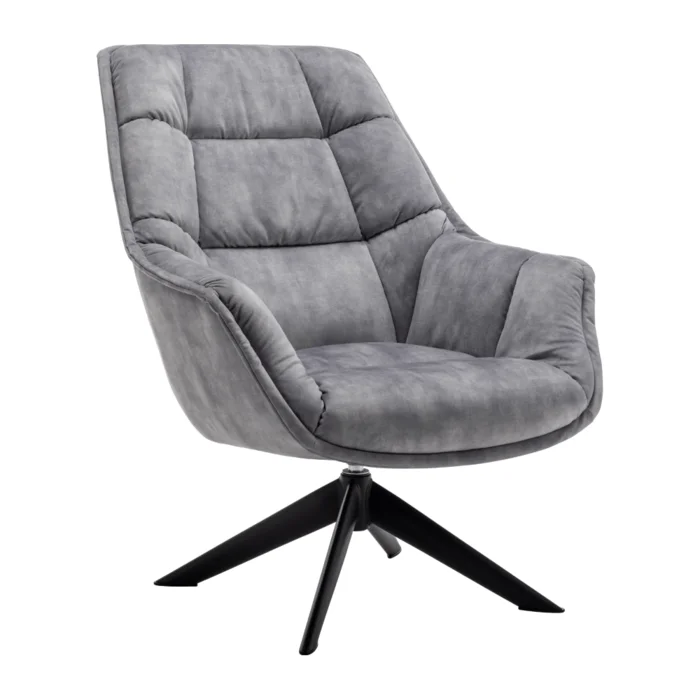 Valter – designové otočné křeslo Velvet/kov