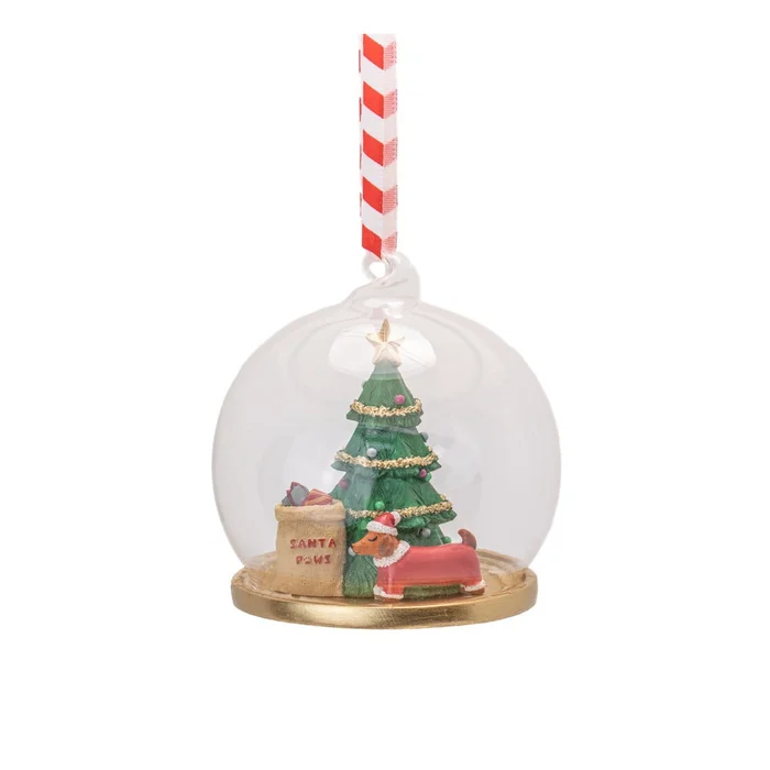 Vánoční dekorace Santa Paws, 7 cm