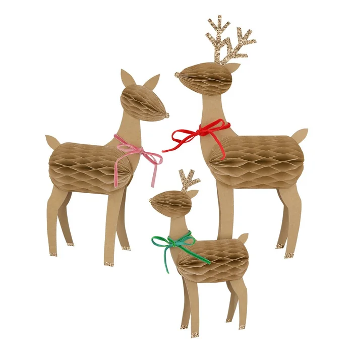 Vánoční figurky Reindeer Family 3ks