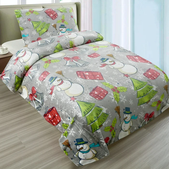 Vánoční mikroplyšové povlečení Christmas 200x140/70 cm TiaHome