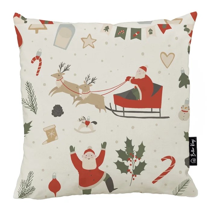 Vánoční povlak na polštář 45x45 cm Happy Santa