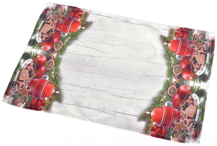 Vánoční prostírka Vesna s motivem svíček 90x40 cm
