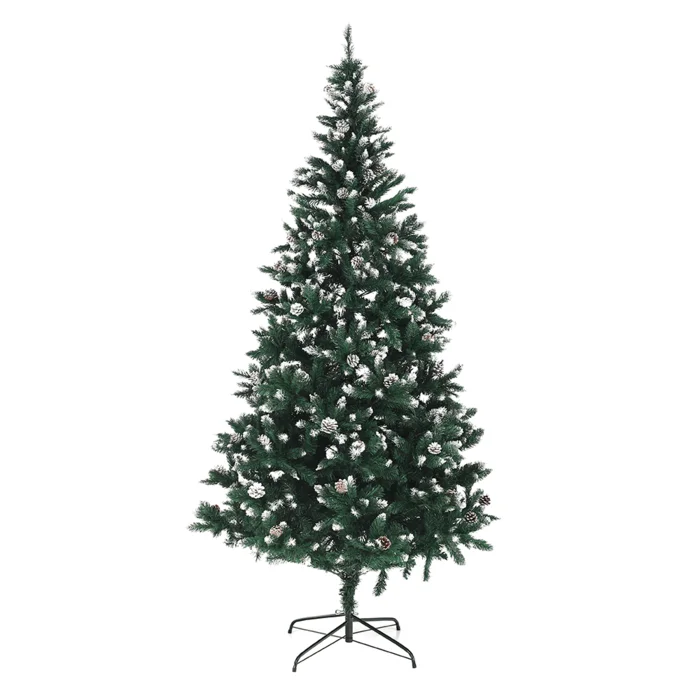 Vánoční stromek s šiškami, posněžený, 220 cm