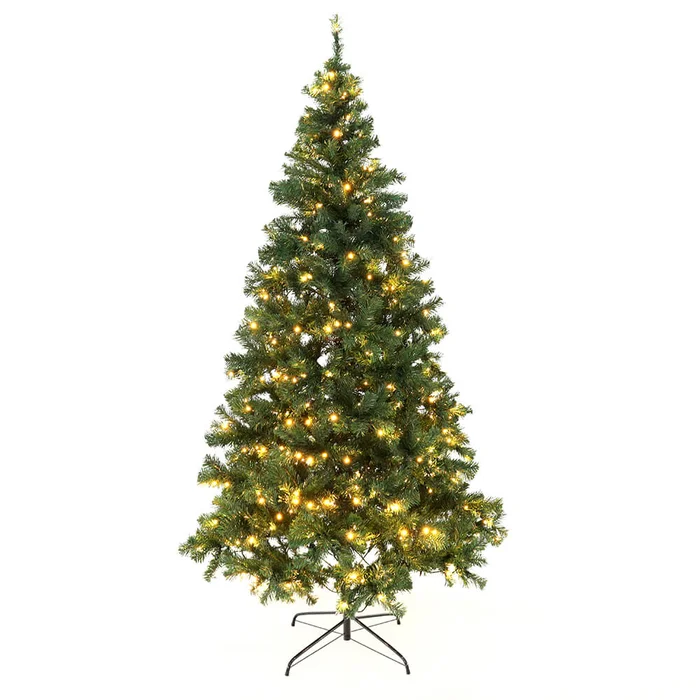 Vánoční stromek se světly, zelený, 220 cm, LED 450