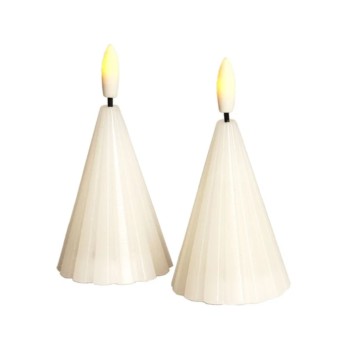 Vánoční světelná dekorace Laura, sada 2 ks, bílé LED, průměr 6 cm
