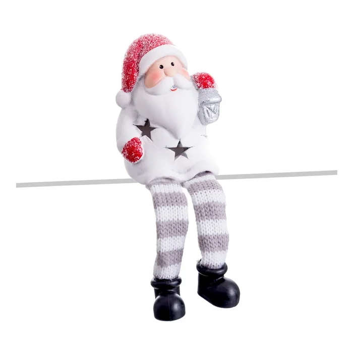 Vánoční světelná dekorace Santa Claus červenobílé barvy
