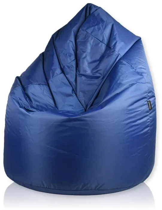 Velký Sedací Vak Nylon Sako Tmavě Modrý