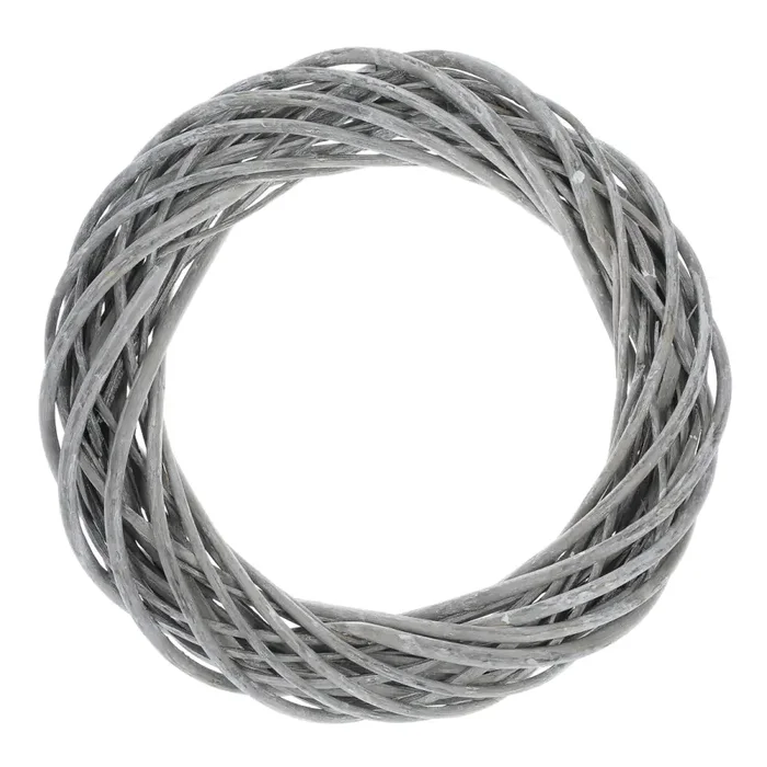 Věnec proutěný JP0011 GREY, 30 cm