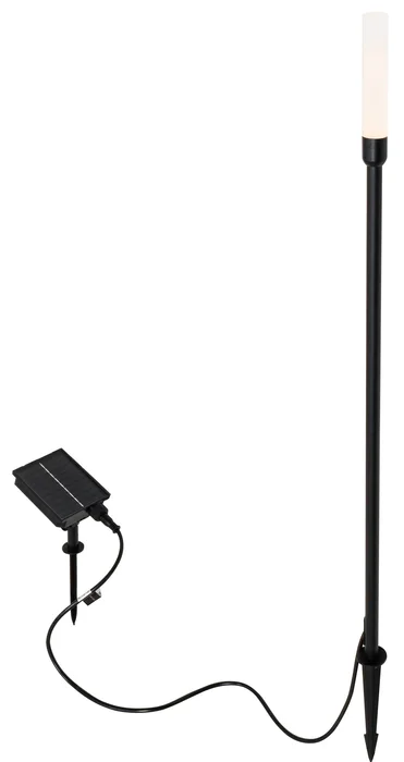 Venkovní LED stojací lampa Barry s dobíjením a solárním panelem