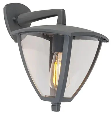 Venkovní nástěnná lucerna tmavě šedá IP44