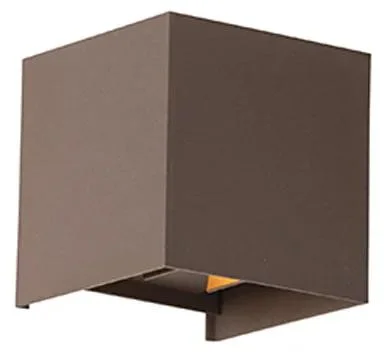 Venkovní nástěnné LED svítidlo Edwin 2-světlo IP54 hnědé
