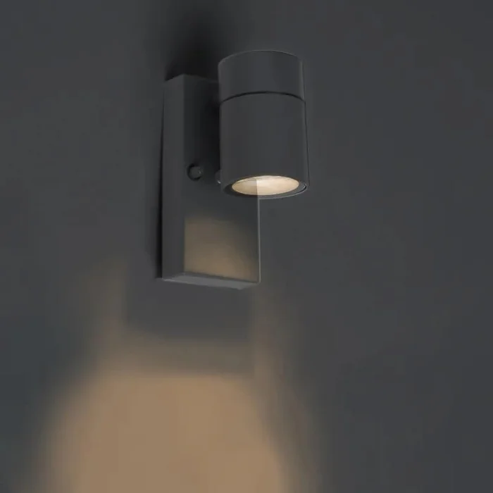 Venkovní nástěnné LED svítidlo s senzorem soumraku antracit
