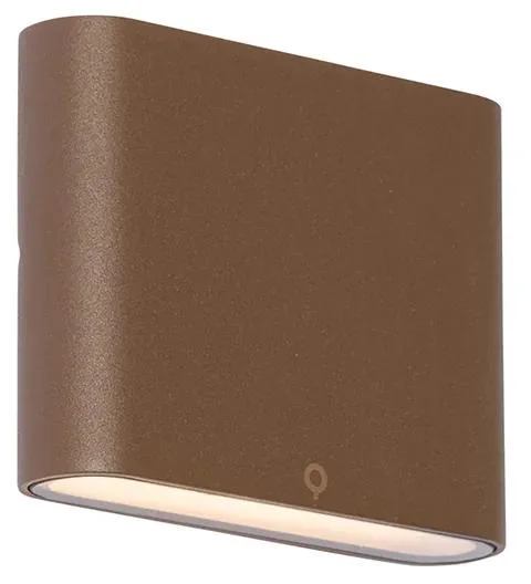 Venkovní nástěnné svítidlo IP65 s LED, rezavě hnědé, 11,5 cm