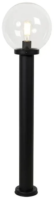 Venkovní stojací lampa Sfera s průhlednou koulí